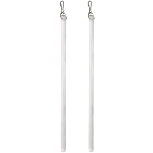 PGPBVLVGHM Gardinenstange, 2er-Packung, transparent, 43,2 cm, Gardinenstange mit Haken von PGPBVLVGHM