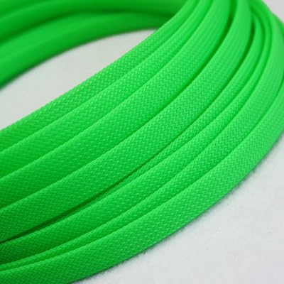 1 Stück hochdichter PET-Geflechtschlauch 2–14 mm – erweiterbarer UV-Kabelschutz-Spaltschlauch(Uv Green,40MM*5 M) von PGPGP