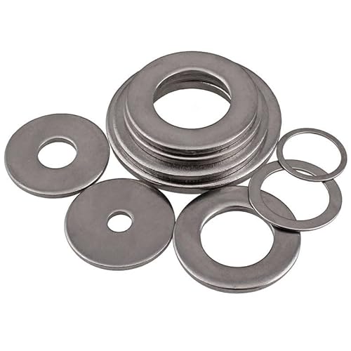 60-teiliges Set mit flachen Dichtungsscheiben aus Edelstahl 316 – metrische flache Unterlegscheiben von M2 bis M24 for Anwendungen(M2 X 5 X 0.5) von PGPGP