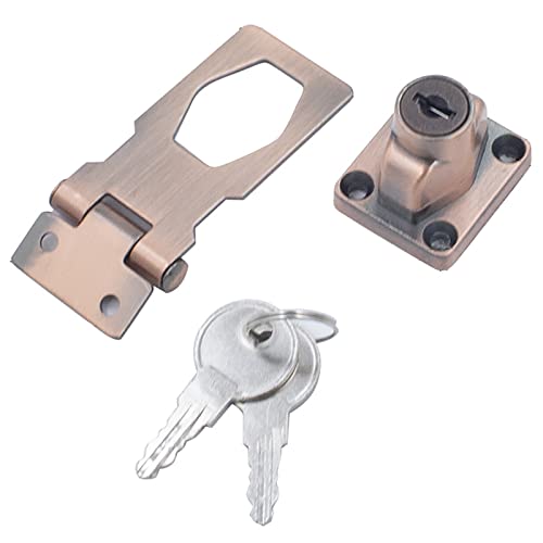 Haspe mit Schlüsselverriegelung – Sicheres Türschloss mit Drehknopf for Schränke, Schuppen und mehr(ModelA) von PGPGP