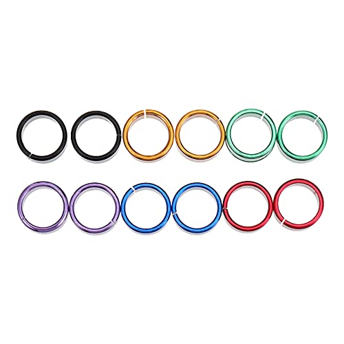 PGPGP 12 Bunte Vogelbeinringe aus Aluminium for Tauben/Papageien/Hühner/Enten – ID-Bänder zur einfachen Vogelidentifizierung von PGPGP