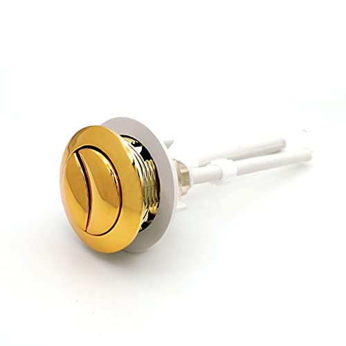 PGPGP 1pc Dual Flush WC Tank Gold Farbe Taste Runde Form WC Druckknöpfe Bad Zubehör 38mm von PGPGP