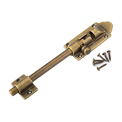 PGPGP 3-Zoll-Riegelriegel – Schiebeschloss aus verdicktem Kupfer for die Sicherheit im Badezimmer und zu Hause – mit Befestigungsschrauben(10.5cm antique copper) von PGPGP