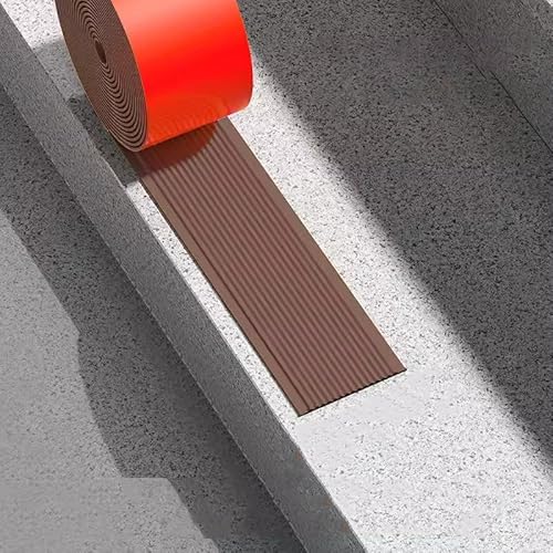 PGPGP 9,8 Fuß PVC-Bodenübergangsstreifen - Selbstklebender Bodenbelag for den Innenbereich, sicherer Kantenschutz, anpassbar, 1 Stück(Red,8cm Wide) von PGPGP