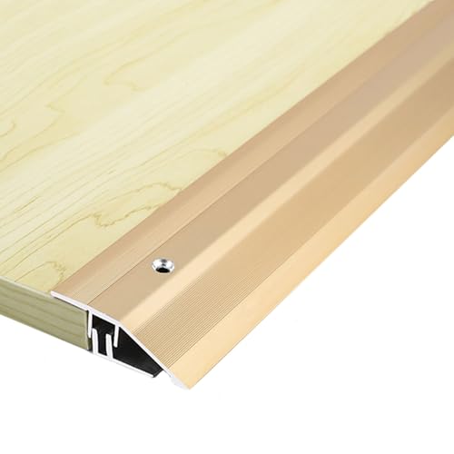 PGPGP Aluminium-Schwellenrampe – Rutschfester Kantenschutz for den Übergang von Laminat zu Teppich/Fliesen – 90 cm Länge, 1 Stück(Gold) von PGPGP