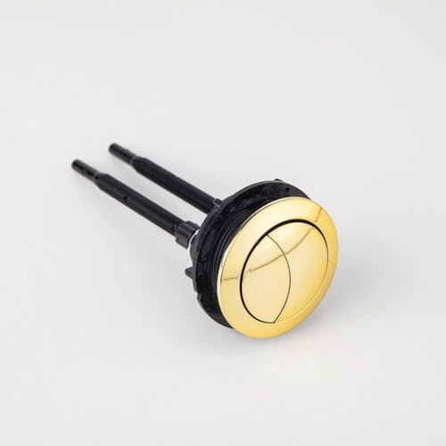 PGPGP Dual Flush WC Tank Gold Farbe Taste Runde Form WC Druckknöpfe Badezimmer Zubehör 1pc(48mm) von PGPGP