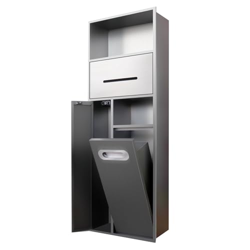 PGPGP Duschnische aus Edelstahl – wasserdichtes Badezimmer-Organizer-Regal for Toilettenartikel und Aufbewahrung(30x86x14cm) von PGPGP