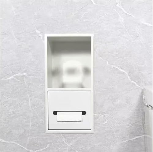 PGPGP Eingebettete Duschnische aus Edelstahl – Wasserdichtes Badezimmer-Aufbewahrungsregal for Toilettenartikel – Wand-Organizer in Weiß von PGPGP