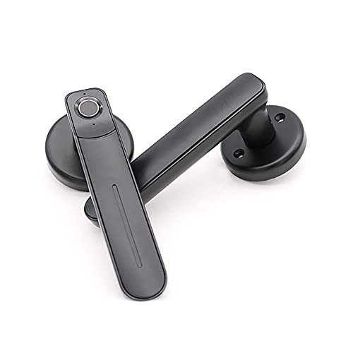 PGPGP Fingerabdruck-Smart-Türschlosshebel – biometrischer schlüsselloser Zugangsgriff for Zuhause/Schlafzimmer/Wohnung/Lager – Grau von PGPGP