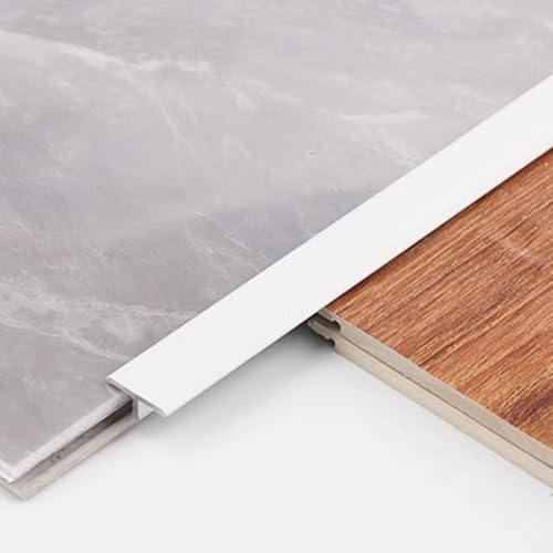 PGPGP Robuste T-Profilleiste aus Aluminiumlegierung for den Bodenübergang von Holz zu Fliesen – 270 cm Länge, 1 mm Dicke, 1 Stück(12mm) von PGPGP