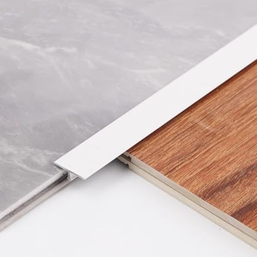 PGPGP Robuste T-Profilleiste aus Aluminiumlegierung for den Bodenübergang von Holz zu Fliesen – 270 cm Länge, 1 mm Dicke, 1 Stück(15mm) von PGPGP