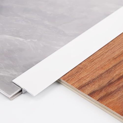 PGPGP Robuste T-Profilleiste aus Aluminiumlegierung for den Bodenübergang von Holz zu Fliesen – 270 cm Länge, 1 mm Dicke, 1 Stück(33mm) von PGPGP