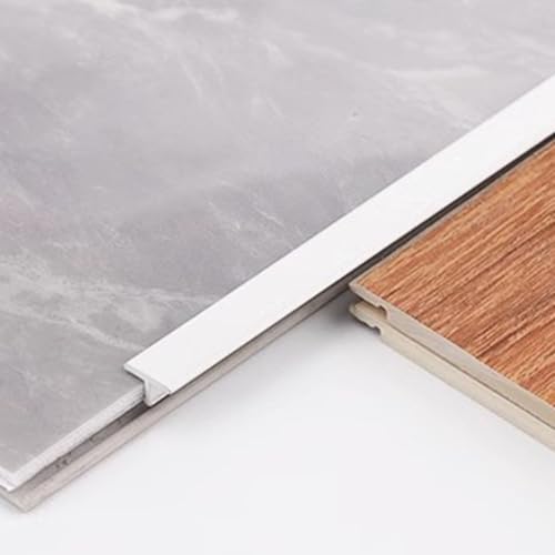 PGPGP Robuste T-Profilleiste aus Aluminiumlegierung for den Bodenübergang von Holz zu Fliesen – 270 cm Länge, 1 mm Dicke, 1 Stück(8mm) von PGPGP
