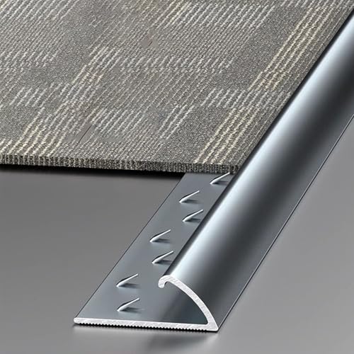 PGPGP Z-Typ Aluminium-Übergangsleiste for Holz zu Teppich/Fliesen - 90 cm Langer Bodenkantenschutz, 1 Stück(Gray) von PGPGP