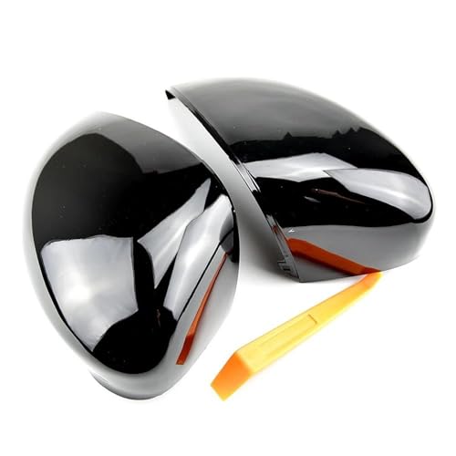 PGQSQVTXF Seitliche Rückspiegelschalen Für F&ord Für Fiesta Mk7 2008-2017 Auto Rückspiegel Abdeckung Spiegel Shell Gehäuse Carbon Look (Piano Black) von PGQSQVTXF