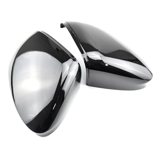 PGQSQVTXF Seitliche Rückspiegelschalen Für VW Für Golf 8 MK8 2020 2021 Spiegelabdeckungen Rückspiegelabdeckung Carbonfaser-Optik Hellschwarz (No Side Assist-2) von PGQSQVTXF