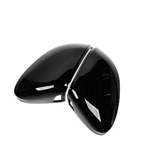 PGQSQVTXF Seitliche Rückspiegelschalen Für VW Für Golf 8 MK8 2020 2021 Spiegelabdeckungen Rückspiegelabdeckung Carbonfaser-Optik Hellschwarz (with Side Assist-2) von PGQSQVTXF
