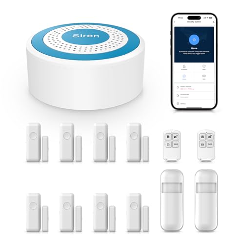 Kabelloses Alarmsystem, WiFi 4G Tuya Smart Living App Push mit Tür- und Fenstersensor 559w von PGST