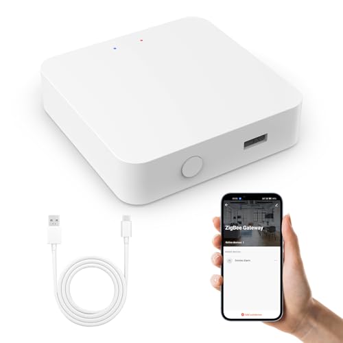 Zigbee Hub, Zigbee WLAN und Bluetooth Dual Mode Gateway, Smart Life/Tuya App Kann ZigBee Temperatur und Luftfeuchtigkeit unterstützen, Thermostatventil, Türsensor, Detektor, intelligenter Schalter Zigbee Hub, Zigbee WLAN und Bluetooth Dual Mode Gateway, Smart Life/Tuya App Kann ZigBee Temperatur und Luftfeuchtigkeit unterstützen, Thermostatventil, Türsensor, Detektor, intelligenter Schalter von PGST