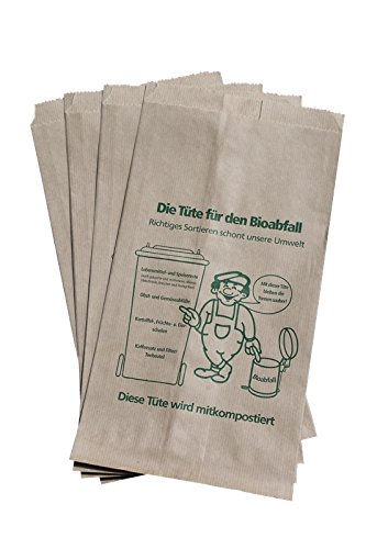 200 Bioabfalltüten Papier braun 9,5 l Biomülltüten Kompostbeutel Mülltüten Müllbeutel Bio 20 + 16 x 36 cm 200 Bioabfalltüten Papier braun 9,5 l Biomülltüten Kompostbeutel Mülltüten Müllbeutel Bio 20 + 16 x 36 cm von PGV