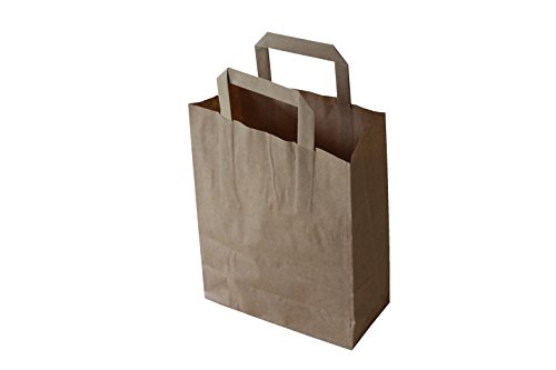 Bioabfalltüten - MIT HENKEL - Papier braun - 22 + 10 x 28 cm (10 Stück) von PGV