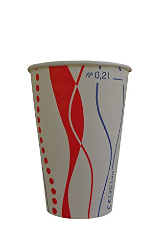 PGV Pappbecher Trinkbecher Spirale Retro 200 ml - verschiedene Mengen (1000 Stück) von PGV