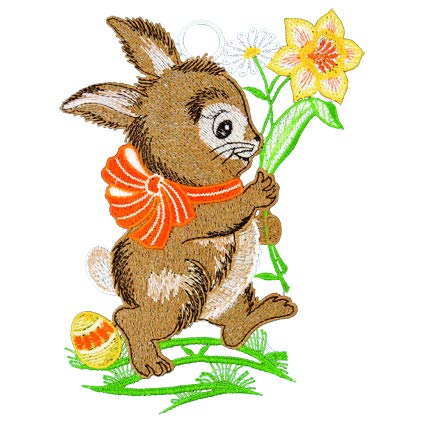 Plauener Spitze Fensterbild "Hase" farbig 16 x 22 cm Fensterdeko Fensterschmuck Bilder Handarbeit Deko Fenster von PGV