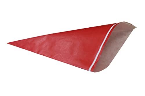 Spitztüten aus Papier Länge ca. 23 cm für ca. 250 g Inhalt - ROT (200 Stück) von PGV