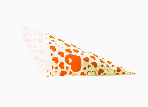 Spitztüten aus Papier Motiv Orange Herzen PGV Länge ca. 19 cm für ca. 125 g Inhalt (500 Stück) von PGV