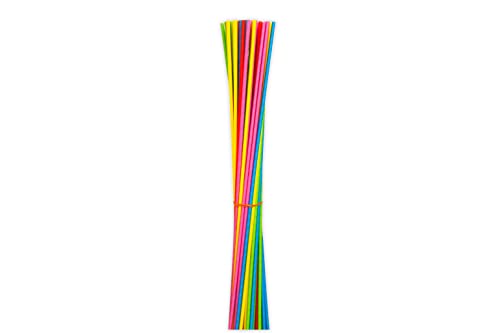 Trinkhalme Papier Einweg-Strohhalme farbig bunt extra lang - 1 Meter (100 Stück) von PGV