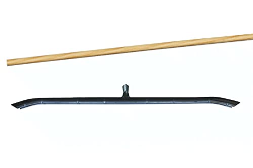 Wasserschieber Metall - gebogen - INKLUSIVE Stiel (1 Stück, 90 cm) von PGV