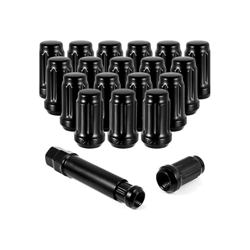32 mm Radmuttern 12 x 1,5 Schwarze Radmuttern Spline große Eichelsitz Radmuttern M12 x 1,5 von PGVXEM