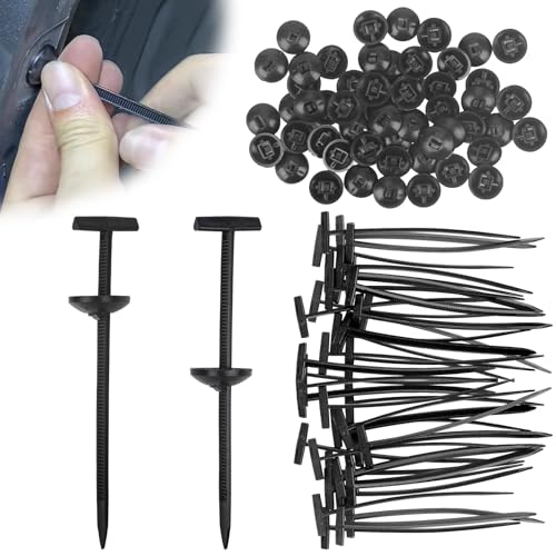 100 Stück Nylon Universals Kabelbinder Schnalle, Kabelbinder Kunststoff mit Clip, Self-Locking Nylon Zip Ties Holder, Multipurpose Plastic Cable Ties Tool for Car Daily Repair 100 Stück Nylon Universals Kabelbinder Schnalle, Kabelbinder Kunststoff mit Clip, Self-Locking Nylon Zip Ties Holder, Multipurpose Plastic Cable Ties Tool for Car Daily Repair von PGonline