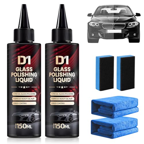2 Stück D1 Glass Polishing Liquid, Autopolitur Kratzer Entfernen, Ölfilmentferner Autoglas, Glaspolierpaste, Antibeschlag-hydrophob-Beschichtungsspray, Entfernt Wirbel, Kratzer, Wischerspuren und Ölfi 2 Stück D1 Glass Polishing Liquid, Autopolitur Kratzer Entfernen, Ölfilmentferner Autoglas, Glaspolierpaste, Antibeschlag-hydrophob-Beschichtungsspray, Entfernt Wirbel, Kratzer, Wischerspuren und Ölfi von PGonline