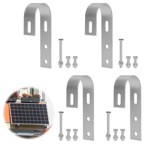4 Stück Balkonkraftwerk Halterung Haken, Solarmodul Halterung Solarpanel, Universal PV Modul Halterung Haken, Edelstahl Kraftwerk Halterungen Balkon für Befestigung Solarmodul 4 Stück Balkonkraftwerk Halterung Haken, Solarmodul Halterung Solarpanel, Universal PV Modul Halterung Haken, Edelstahl Kraftwerk Halterungen Balkon für Befestigung Solarmodul von PGonline