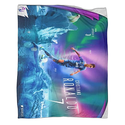 PGtaa Cristiano Ronaldo 3D-Druck Decke, Geeignet Für Couch, Bett, Geeignet Für Alle Jahreszeiten, Für Erwachsene Und Kinder 60x80inch(150x200cm) von PGtaa