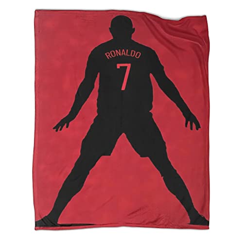 Football Superstar Cristiano Ronaldo Kuscheldecke Fleecedecke, 3D Flauschige Weich Und Warm Microfaser Leichte Plüsch Wohndecke Sofadecke/Tagesdecke Für Sofa Und Bett 60x80inch(150x200cm) von PGtaa