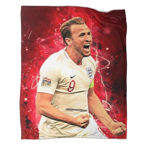 PGtaa Harry Kane Decke Mit 3D-Digitaldruck Kuscheldecke, Flanelldecke, Weich Wohndecke, Sofadecke Decke Für Kinder Jungen Erwachsene Kuscheldecken 60x80inch(150x200cm) von PGtaa