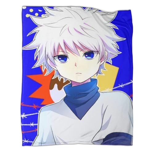 PGtaa Anime Hunter×Hunter Decke Mit 3D-Digitaldruck Kuscheldecke, Flanelldecke, Weich Wohndecke, Sofadecke Decke Für Kinder Jungen Erwachsene Kuscheldecken 60x80inch(150x200cm) von PGtaa