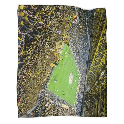 PGtaa Signal Iduna Park Stadium 3D-Druck Decke, Geeignet Für Couch, Bett, Geeignet Für Alle Jahreszeiten, Für Erwachsene Und Kinder 60x80inch(150x200cm) von PGtaa