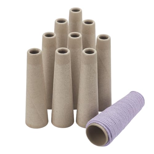 PH PandaHall 10pcs Wolle Sickeln Rohr Garnkugel-Wickelrohr Kitting Winder Weave Tube Garn Organizer Lagerung Weben Rohr Pappröhre DIY-Strickröhre für Nähzubehör, 17.6x5cm von PH PandaHall