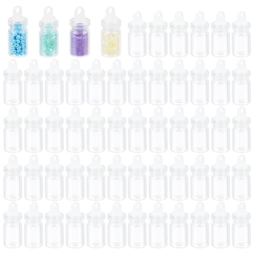 PH PandaHall 110 Stück 0.5ml Glasflaschen Mini Gläser Mit Korkdeckel Kleine Wunschflaschen Klare Kleine Gläser Mini Fläschchen Für Kunsthandwerk Hochzeitsfeier von PH PandaHall