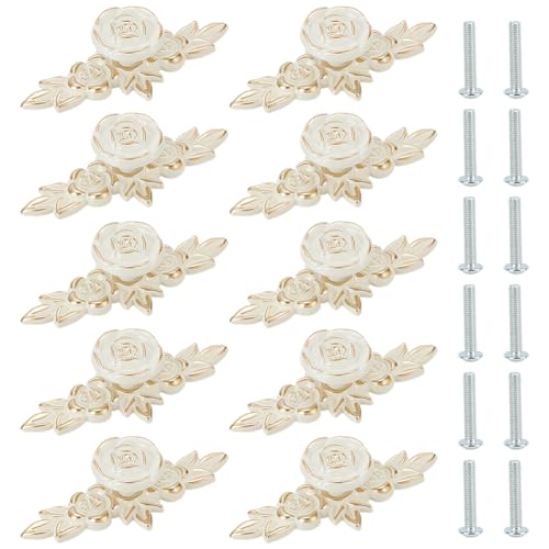 PH PandaHall 12 Sets Vintage Schubladengriffe Mit RosenFlowern Motiv Schubladenknöpfe Vintage Schrankgriffe Dekorative Schubladenknöpfe Für Kommoden Kleiderschrank 10x4.4cm Weiß PH PandaHall 12 Sets Vintage Schubladengriffe Mit RosenFlowern Motiv Schubladenknöpfe Vintage Schrankgriffe Dekorative Schubladenknöpfe Für Kommoden Kleiderschrank 10x4.4cm Weiß von PH PandaHall