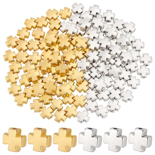PH PandaHall 120 Stück Kreuz Abstandsperlen 2 Farben Metallperlen Antikes Kreuz Heilige Charm Perlen Für Ostern DIY Handwerk Schmuckherstellung Handgefertigte Armbänder 8x7.5x3.8 mm PH PandaHall 120 Stück Kreuz Abstandsperlen 2 Farben Metallperlen Antikes Kreuz Heilige Charm Perlen Für Ostern DIY Handwerk Schmuckherstellung Handgefertigte Armbänder 8x7.5x3.8 mm von PH PandaHall