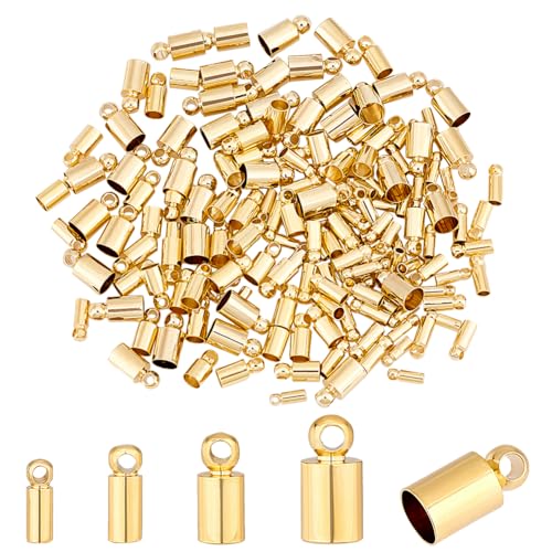 PH PandaHall 14K Gold Cord Ends Caps 160Stück Thread Ends Caps Legierung Rohr Crimp Perlen Endkappen Seil Enden Tipps Kalotte Endkappen Craft für Schmuckherstellung 6/7/8/9mm PH PandaHall 14K Gold Cord Ends Caps 160Stück Thread Ends Caps Legierung Rohr Crimp Perlen Endkappen Seil Enden Tipps Kalotte Endkappen Craft für Schmuckherstellung 6/7/8/9mm von PH PandaHall