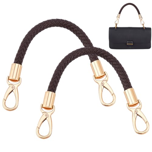PH PandaHall 2 Stück Geflochtene Geldbeutelgurte Kurzer Lederhandtaschengurt 32cm Große Handtaschengriffe Aus PU Leder Mit Verschlüssen Zur Herstellung von Handtaschen Kokosnuss Brown PH PandaHall 2 Stück Geflochtene Geldbeutelgurte Kurzer Lederhandtaschengurt 32cm Große Handtaschengriffe Aus PU Leder Mit Verschlüssen Zur Herstellung von Handtaschen Kokosnuss Brown von PH PandaHall
