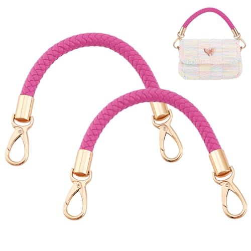 PH PandaHall 2 Stück Geflochtene Taschenriemen 12.6 Zoll Ledertaschengriffe Kurzer Lederhandtaschengurt Für DIY Unterarmtasche Schultertasche Tragetasche Häkeltasche von PH PandaHall