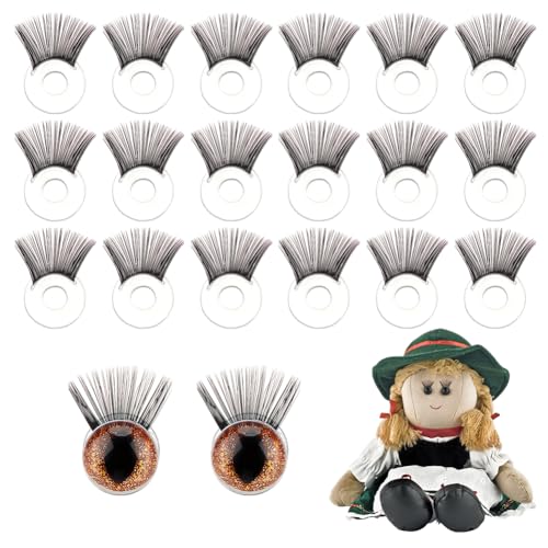 PH PandaHall 20 Stück Schwarze Sicherheitswimpern Puppenwimpern Augenaccessoire Bastelwimpern Streifen aus Kunststoff, gefüllt, gehäkelt, Augenwimpern, Puppenwimpern-Tablett für Amigurumi-Puppen PH PandaHall 20 Stück Schwarze Sicherheitswimpern Puppenwimpern Augenaccessoire Bastelwimpern Streifen aus Kunststoff, gefüllt, gehäkelt, Augenwimpern, Puppenwimpern-Tablett für Amigurumi-Puppen von PH PandaHall