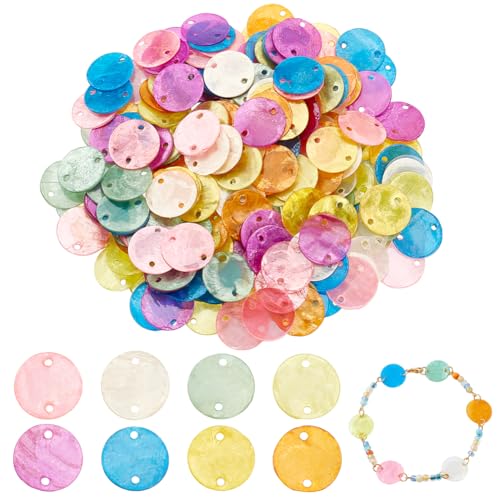 PH PandaHall 240 Stück 8 Farben 15mm Runde Muschelstücke Mit 2 Löchern Natürliche Capiz Muschel Scheibe Scheibe Münze Perlen Verbinder Charms Für DIY Schmuckherstellung PH PandaHall 240 Stück 8 Farben 15mm Runde Muschelstücke Mit 2 Löchern Natürliche Capiz Muschel Scheibe Scheibe Münze Perlen Verbinder Charms Für DIY Schmuckherstellung von PH PandaHall
