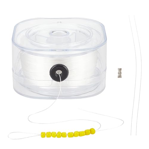 PH PandaHall 246 Yards/225m 0.2mm Armbandschnur Perlenfaden Saatperlenfaden Nähschnur Mit Führungsdraht Und Schnalle Für Ledernähte Perlenschmuck Armbänder Herstellung Weiß PH PandaHall 246 Yards/225m 0.2mm Armbandschnur Perlenfaden Saatperlenfaden Nähschnur Mit Führungsdraht Und Schnalle Für Ledernähte Perlenschmuck Armbänder Herstellung Weiß von PH PandaHall